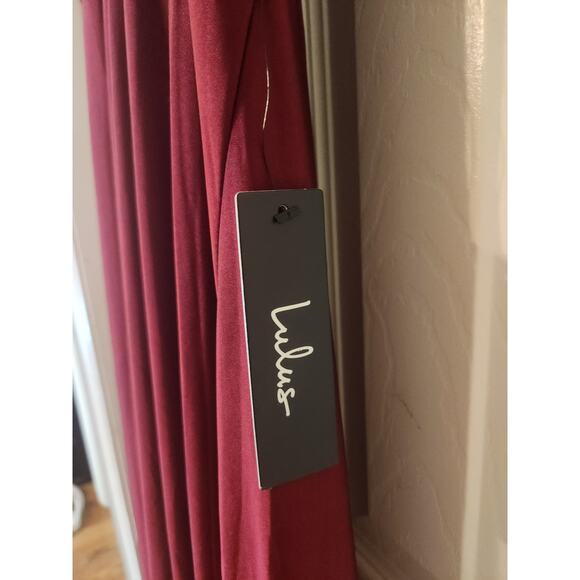 Lulu's Tricks of the Trade Burgundy Wrap Maxi Dress - Picture 3 of 6